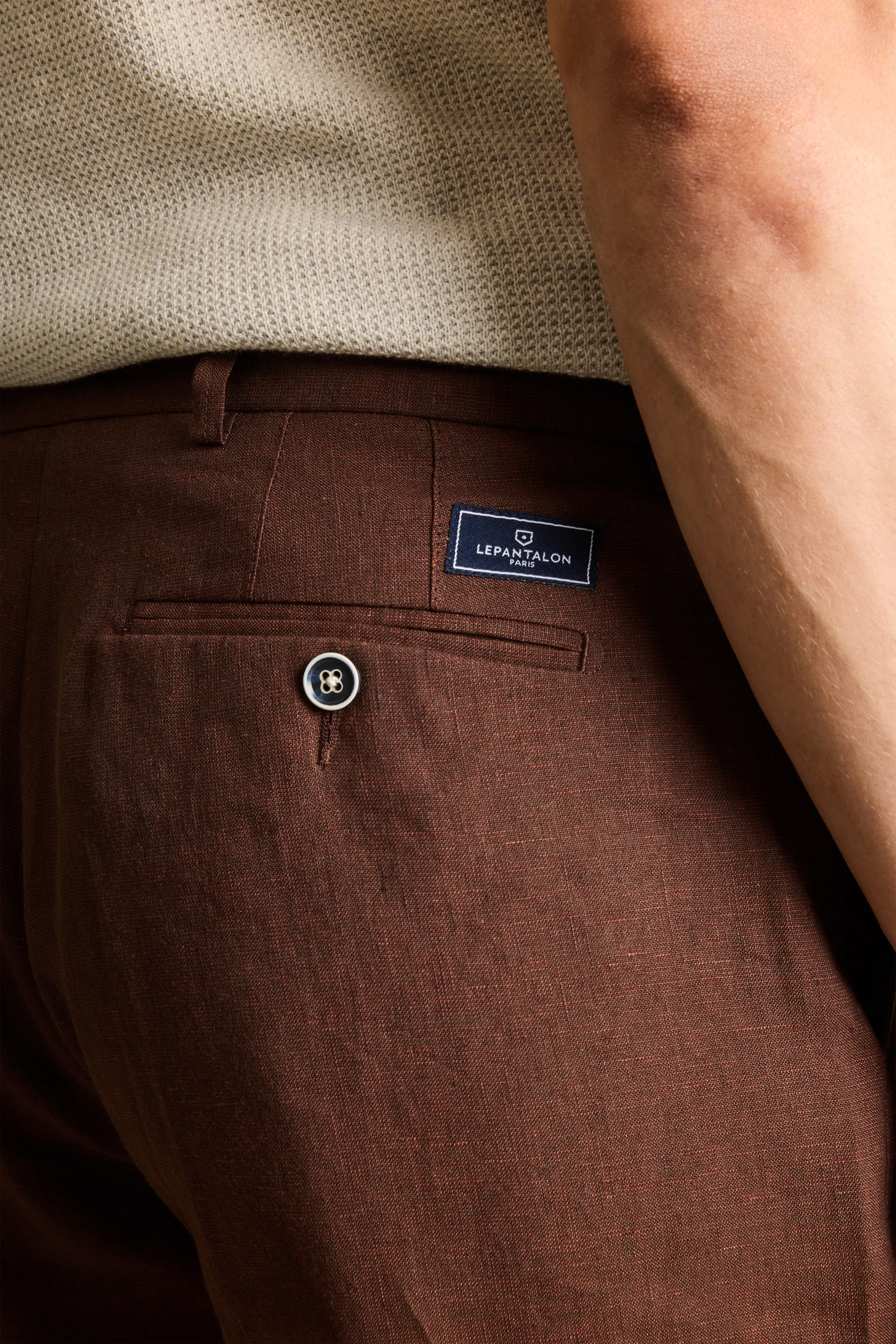 Pantalon lin ébène - Image 3