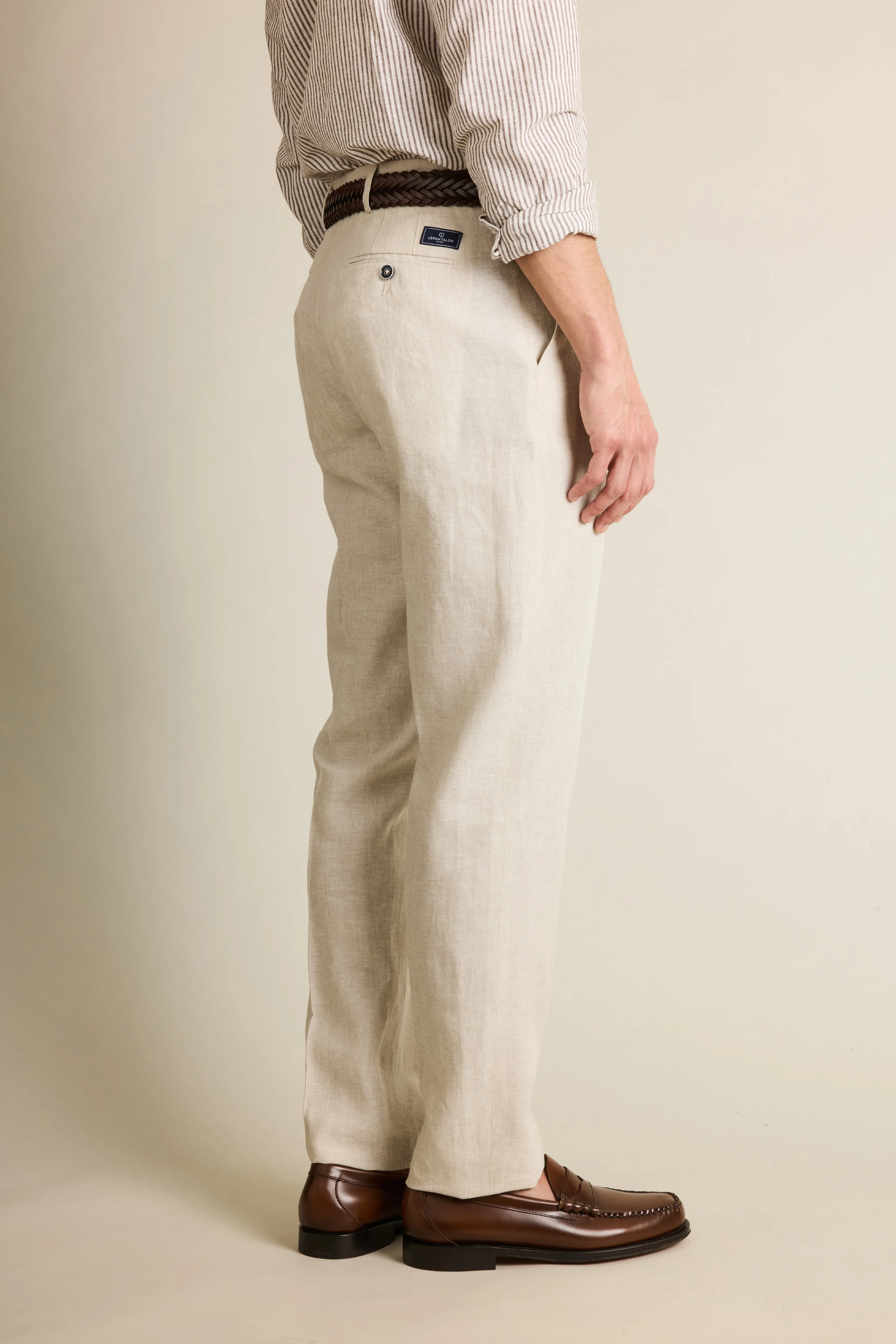 Pantalon lin écru - Image 3