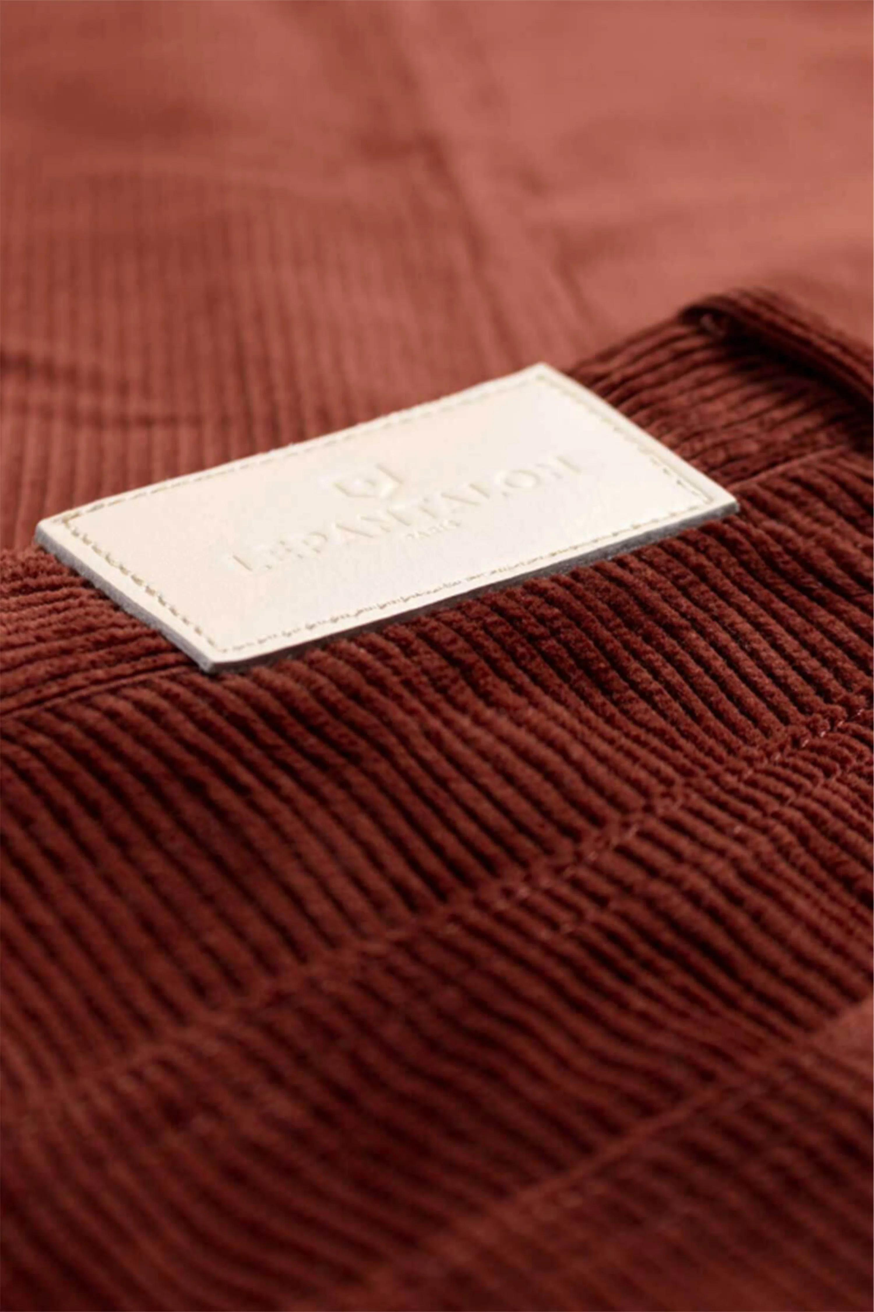 Pantalon en velours droit rouge brique - Image 4