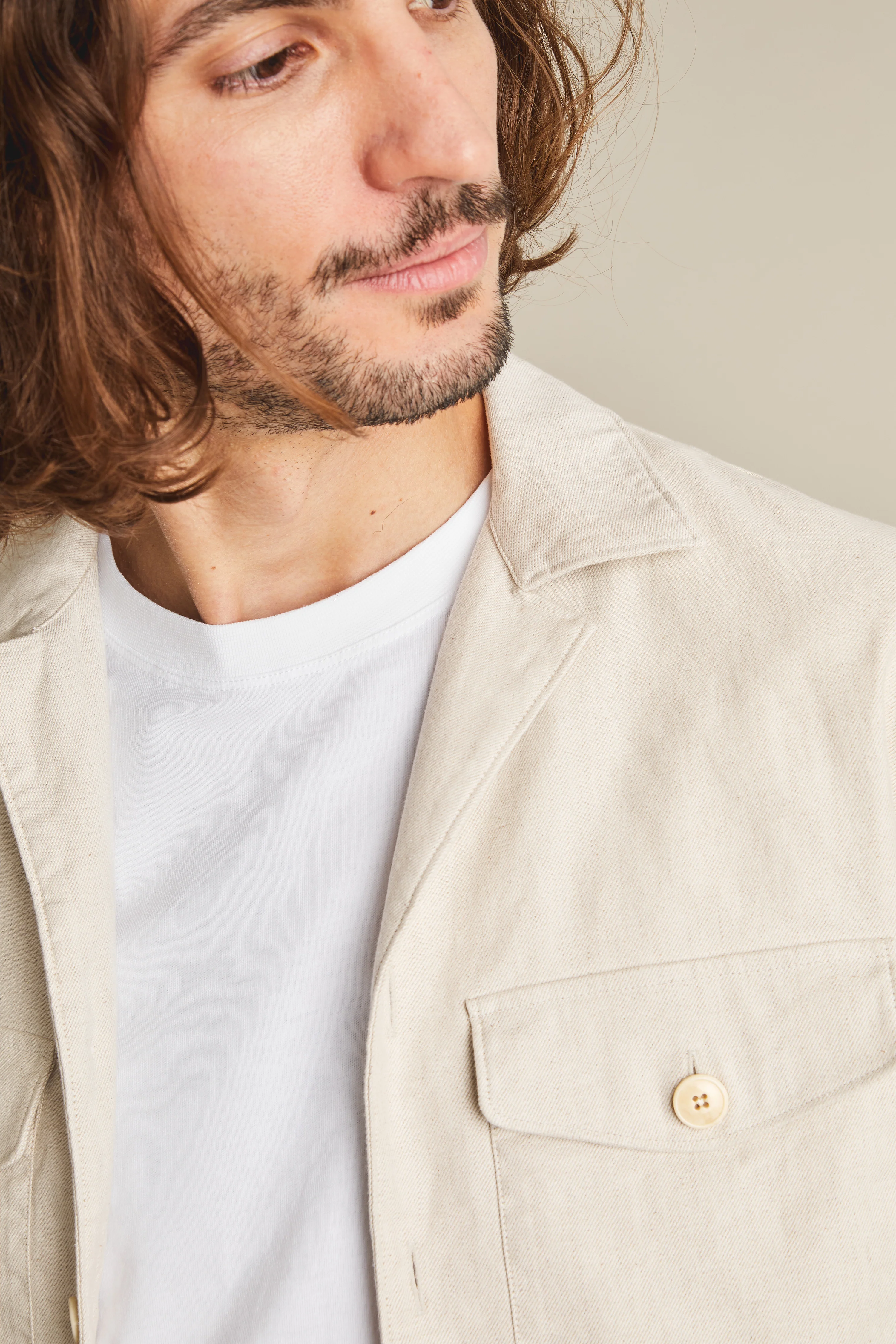 Surchemise coton lin écru - Image 4