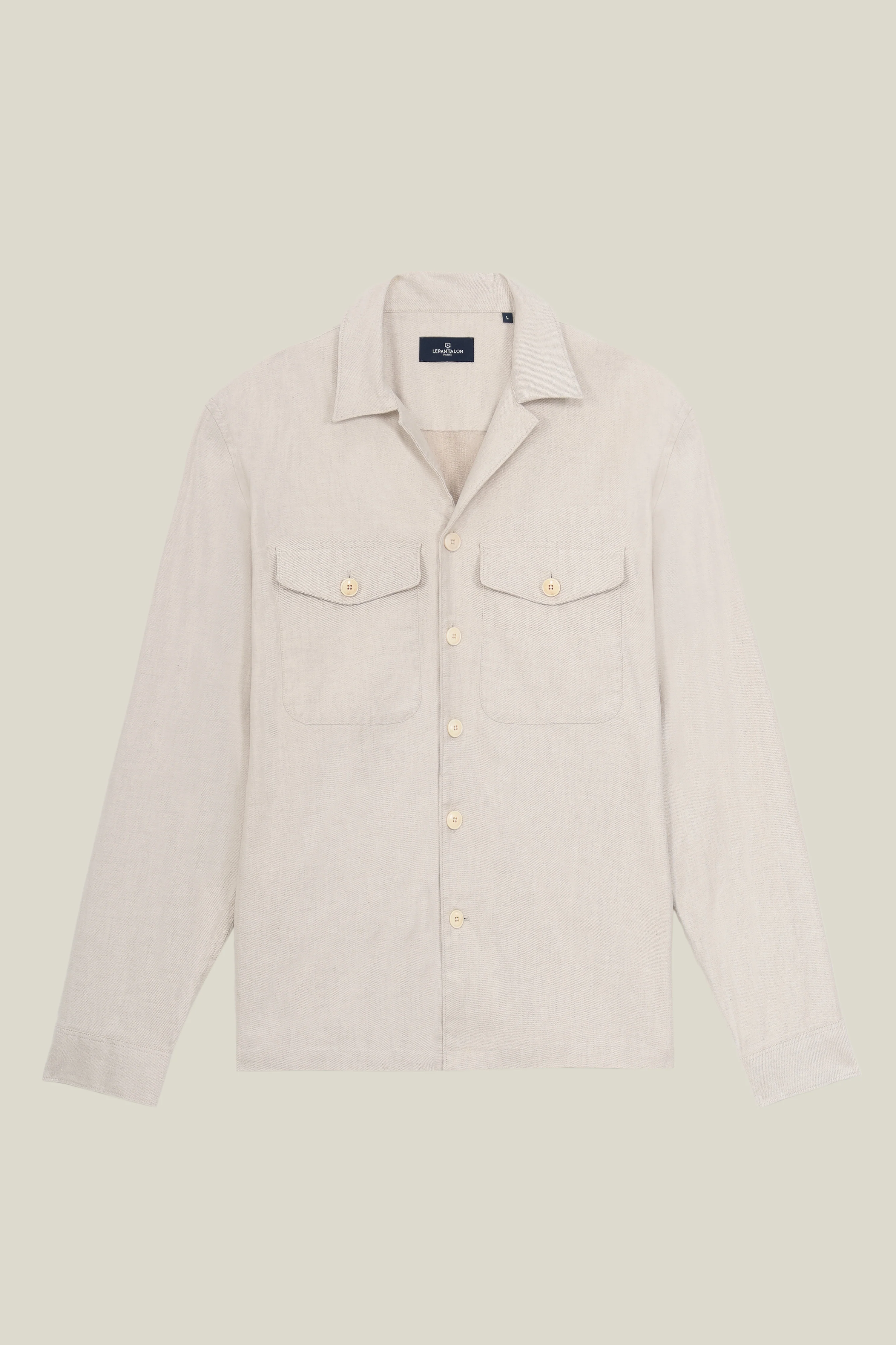Surchemise coton lin écru - Image 6
