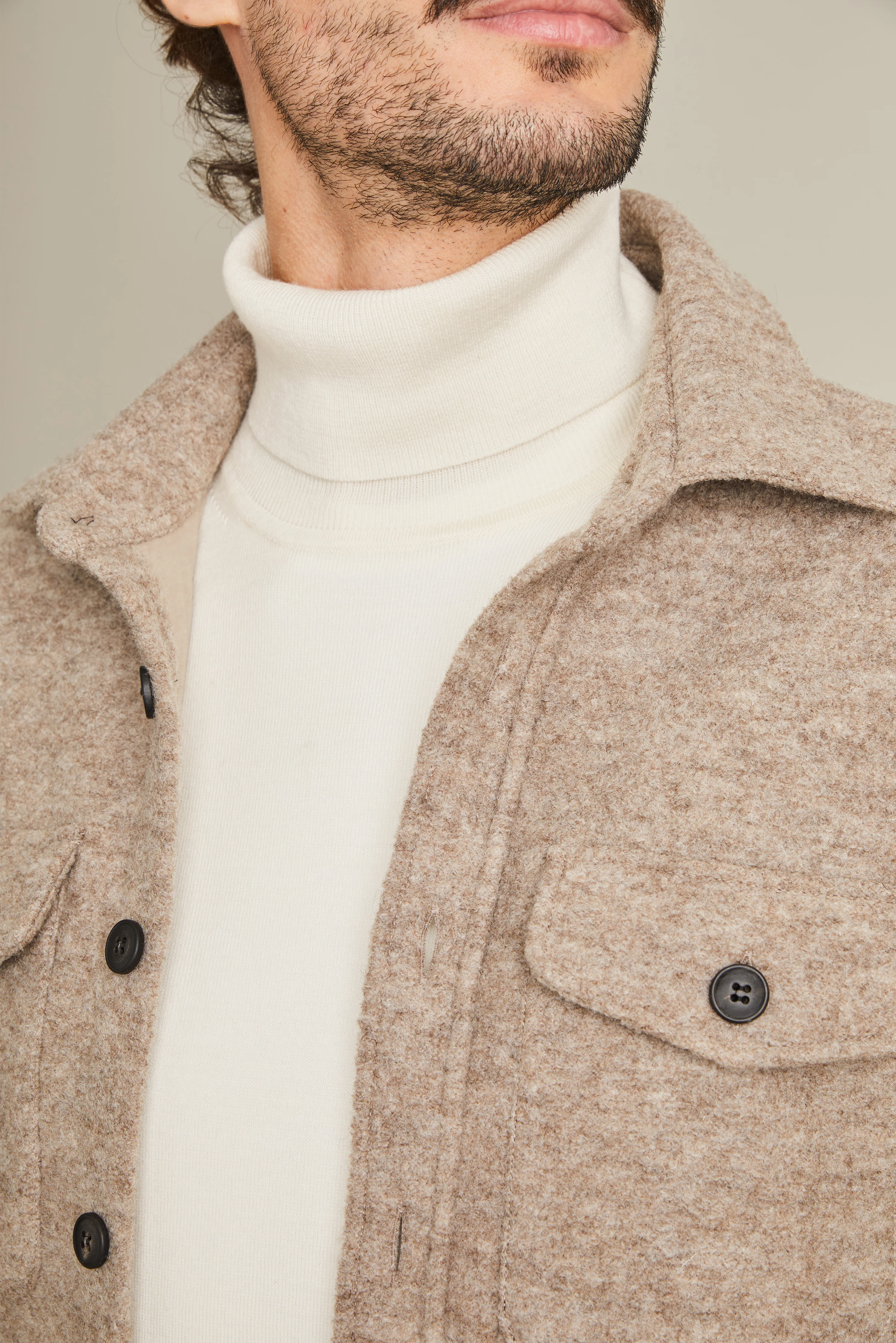 Surchemise Laine Greige - Image 3