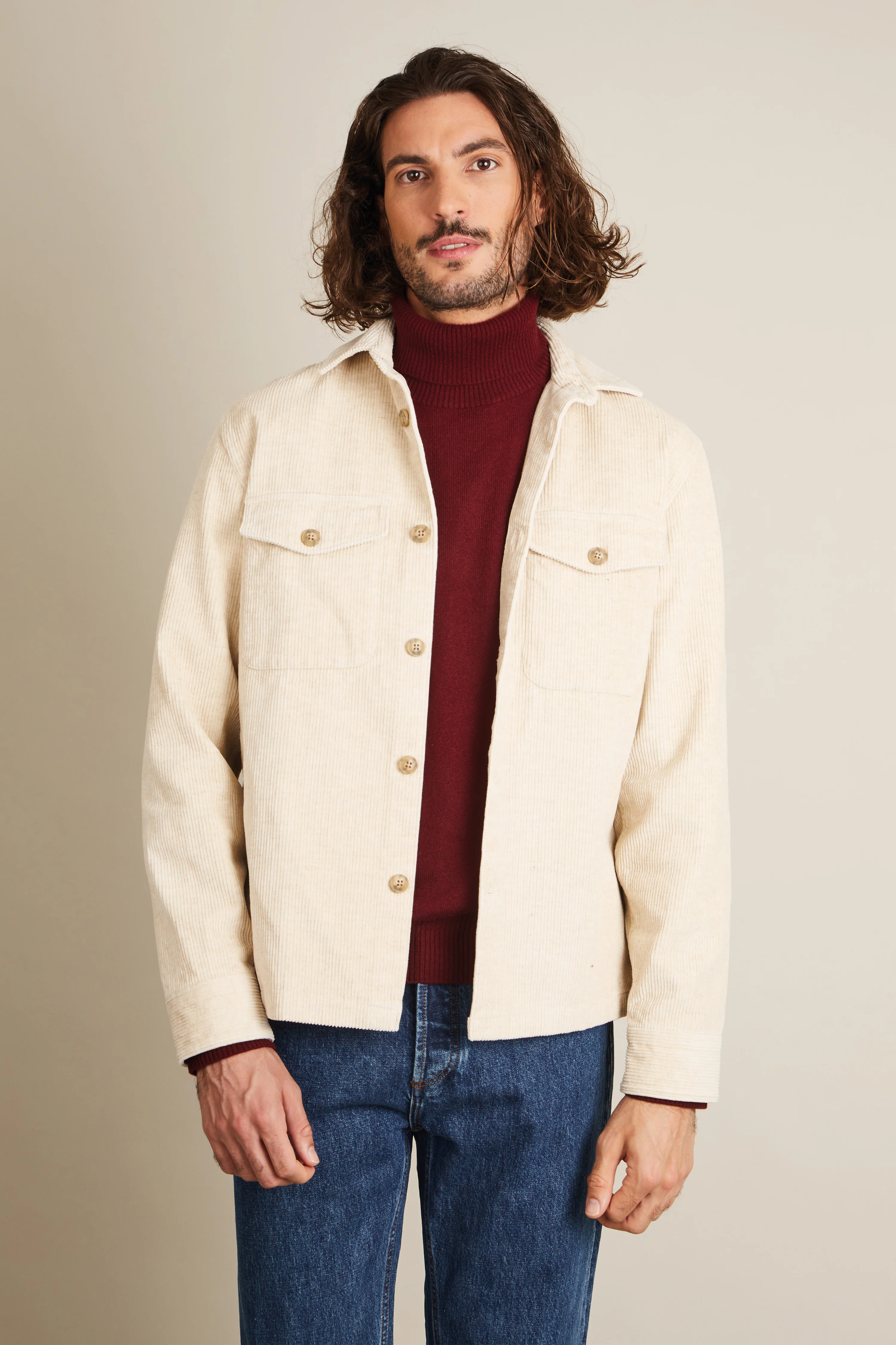 Surchemise velours écru - Image 4