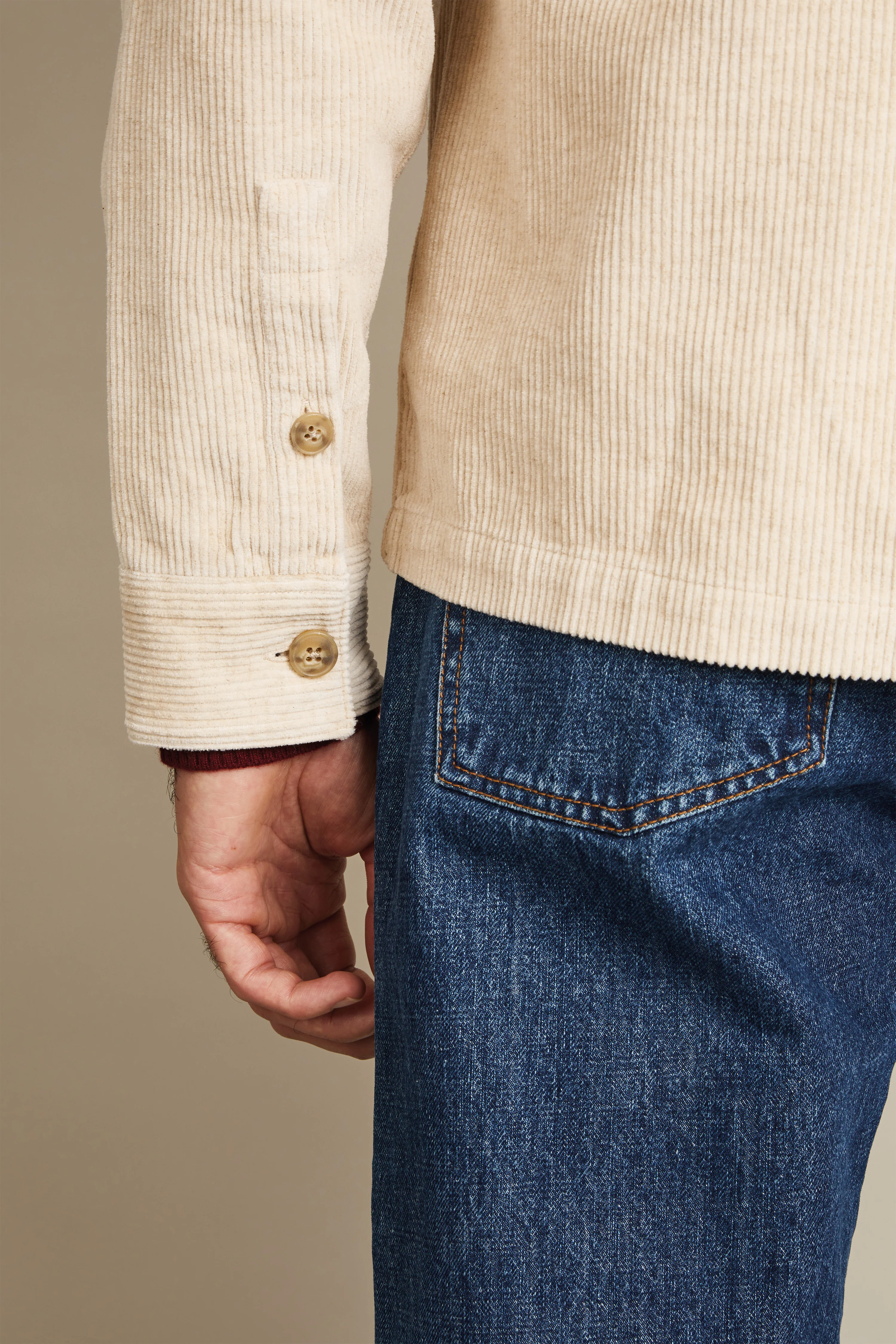 Surchemise velours écru - Image 5