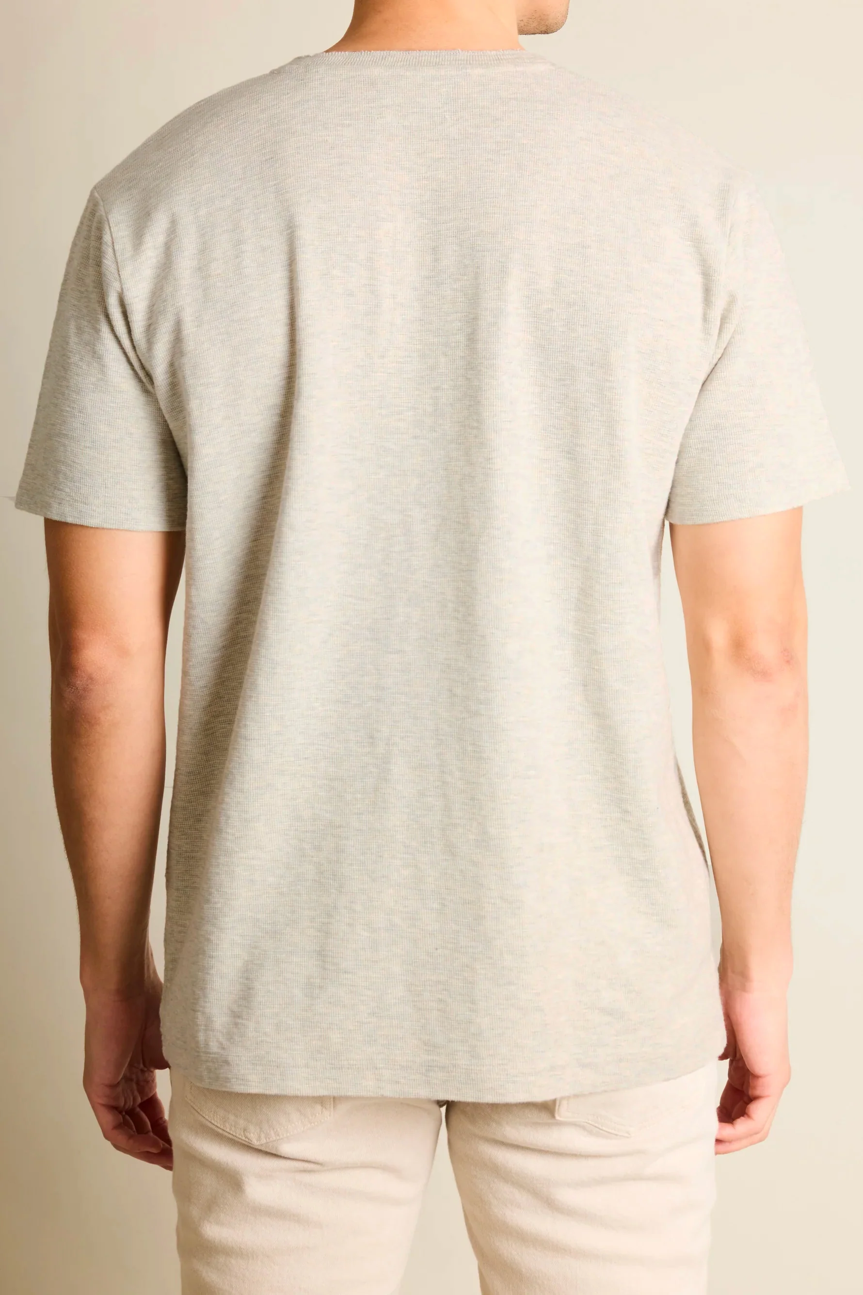 Tee-shirt henley gris chiné - Image 6